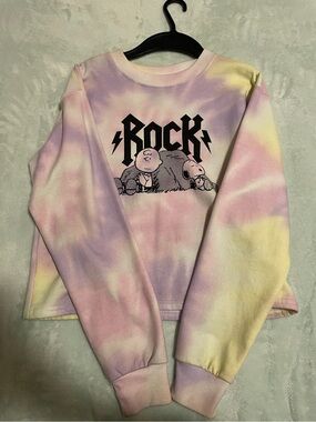 Peanuts Pastel Tie-Dye Crewneck Sweatshirt — Pink, Lavender, Yellow